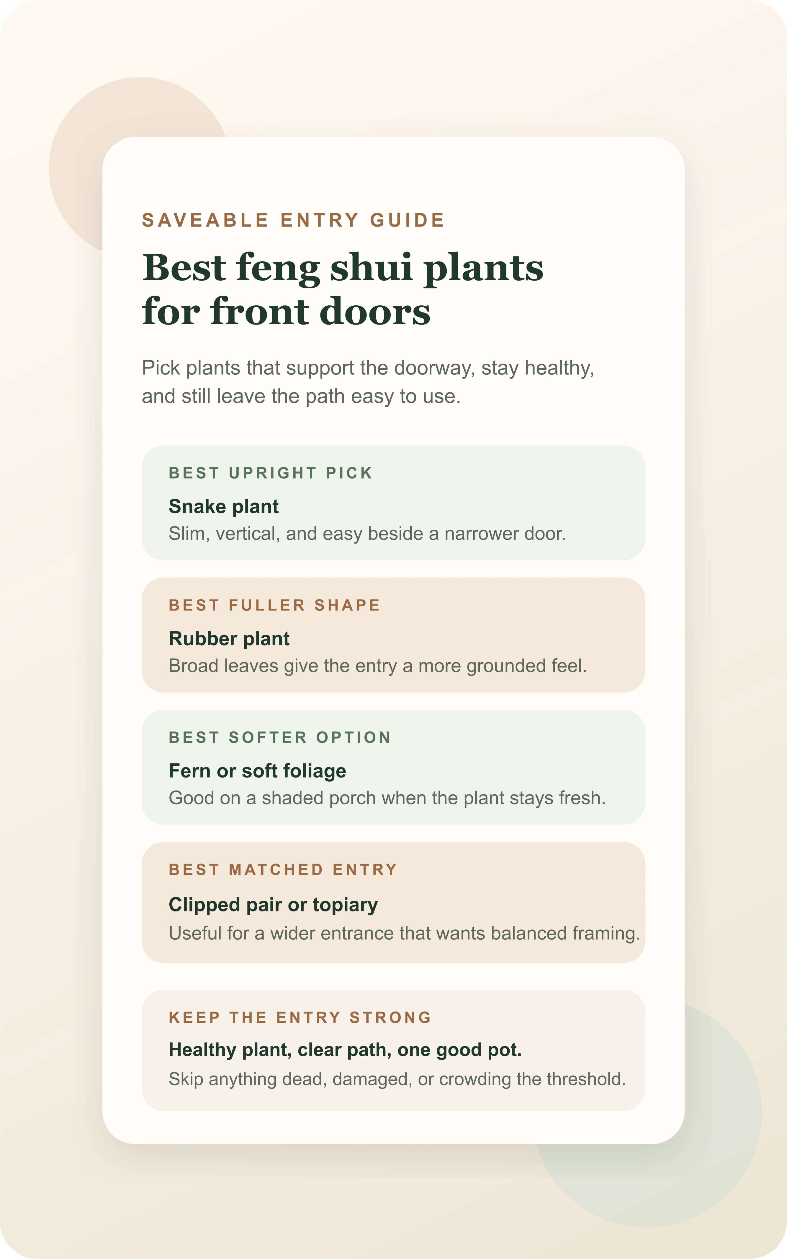 Feng Shui Plants for Front Doors | The Feng Shui Decor